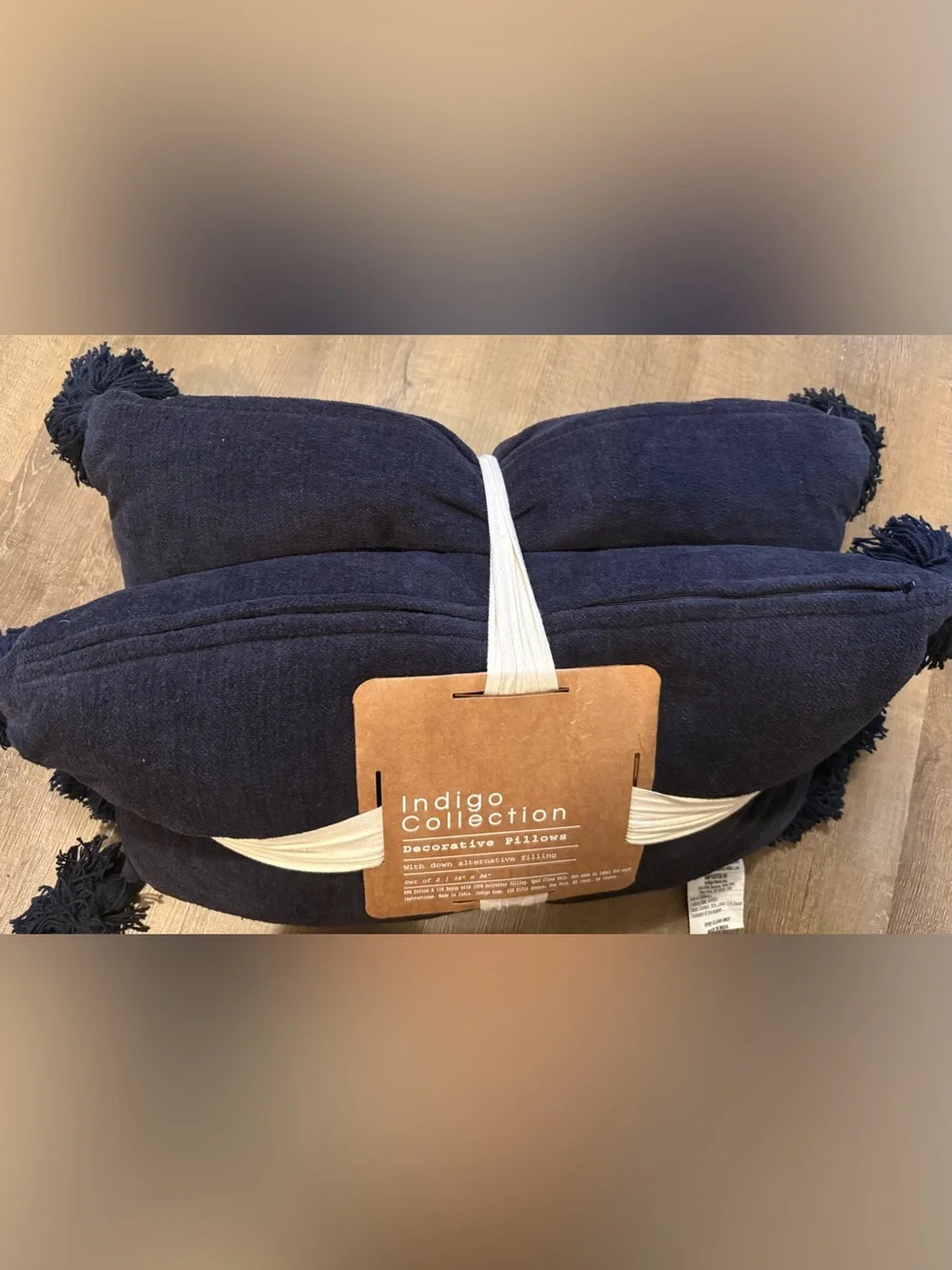 Indigo Collection Decorative Pillow Set of 2 - Navy
